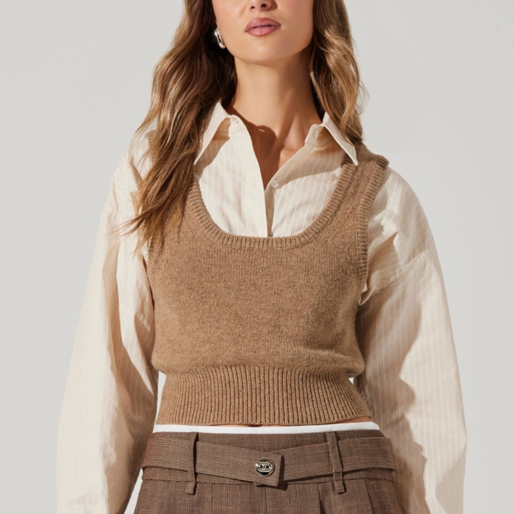 Guinevere Layered Sweater Vest Top szXS